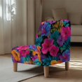 thumbnail image 5 of HELLHERO Tropical Flowers Black Stain Protection Elastic Bottom Accent Chair Cover Decorations Armless Accent Chair Cover for Armless Chair, 5 of 8