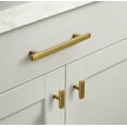 thumbnail image 4 of Goo-Ki Brushed Gold Drawer Handles 7.6 in (192mm) Hole Centers Straight Cabinet Pull,6-Pack Solid Cabinet Handles for Kitchen Cabinets and Dresser Drawers, 4 of 9