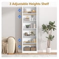 thumbnail image 5 of SONGMY White Bookshelf, 75" Tall Bookcase, 6 Tier Adjustable Storage Shelves, Book Shelf with Anti-Tipping Device, Floor Standing Modern Display Rack for Living Room, Bedroom, Office, 5 of 9