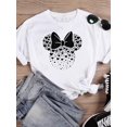 thumbnail image 2 of Disney Fashion Bow Love Valentine Women Cartoon Print Clothing Mickey Mouse Tee Shirt Casual Graphic Short Sleeve T-shirtsM Gao Jinjia LED, 2 of 2