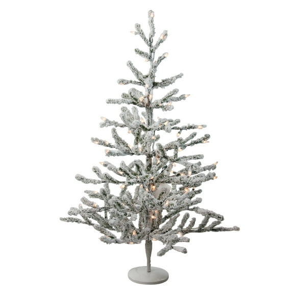 Northlight 3' Pre-Lit Flocked Alpine Twig Artificial Christmas Tree - Warm White Lights