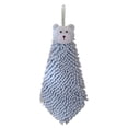 thumbnail image 3 of Naierhg Cartoon Wipe Hand Towel Soft Touch Super Absorbent Quick-drying Lint-free Clean Chenille Kitchen Bathroom Toilet Hanging Towel Daily Use Blue, 3 of 8