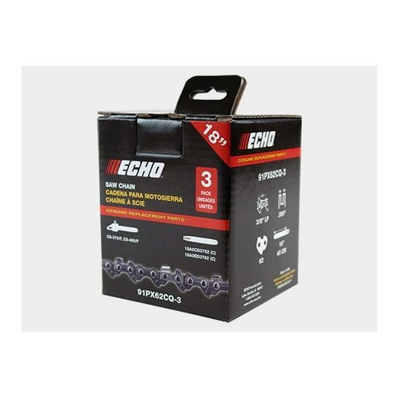 Echo Original Equipment Pack of 3 91PX62CQ Chainsaw Chains - 91PX62CQ-3 Fits Models CS-370/400 18" Bar