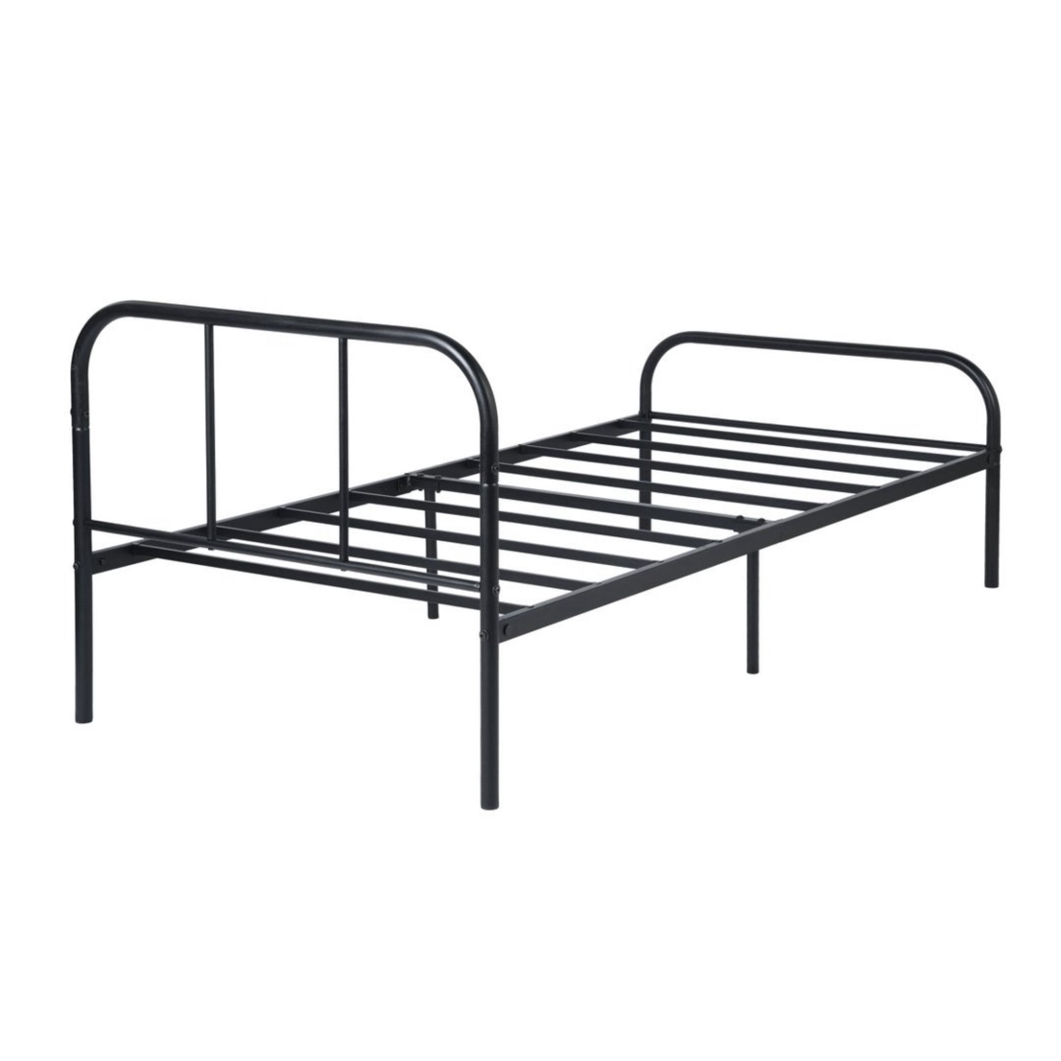 BSHTI 36" Twin Size Bed Frame – Heavy Duty Metal Platform Bed with Headboard & Footboard, Under-Bed Storage, No Box Spring Needed, Black