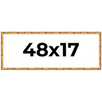 48x17 Frame Gold Bamboo Solid Wood Picture Frame | 1 Inch Moulding Width | Interior Frame Depth