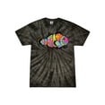 thumbnail image 1 of Wild Bobby, Colorful Neon Nemo Clownfish, Animal Lover, Tie-Dye Tees, Spiral Black, Small, 1 of 3
