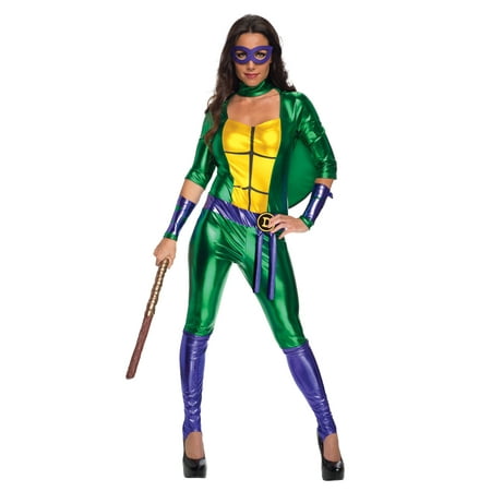 Womens Ninja Turtle Green Jumpsuit Donatello Costume