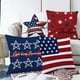 thumbnail image 1 of Juego de 4 Almohadas con La Bandera Del Día de La Independencia, Juego de Cuatro Piezas con Estampado de Terciopelo Melocotón, Funda de Almohada para Sofá, Cojín para Dormitorio, 1 of 6