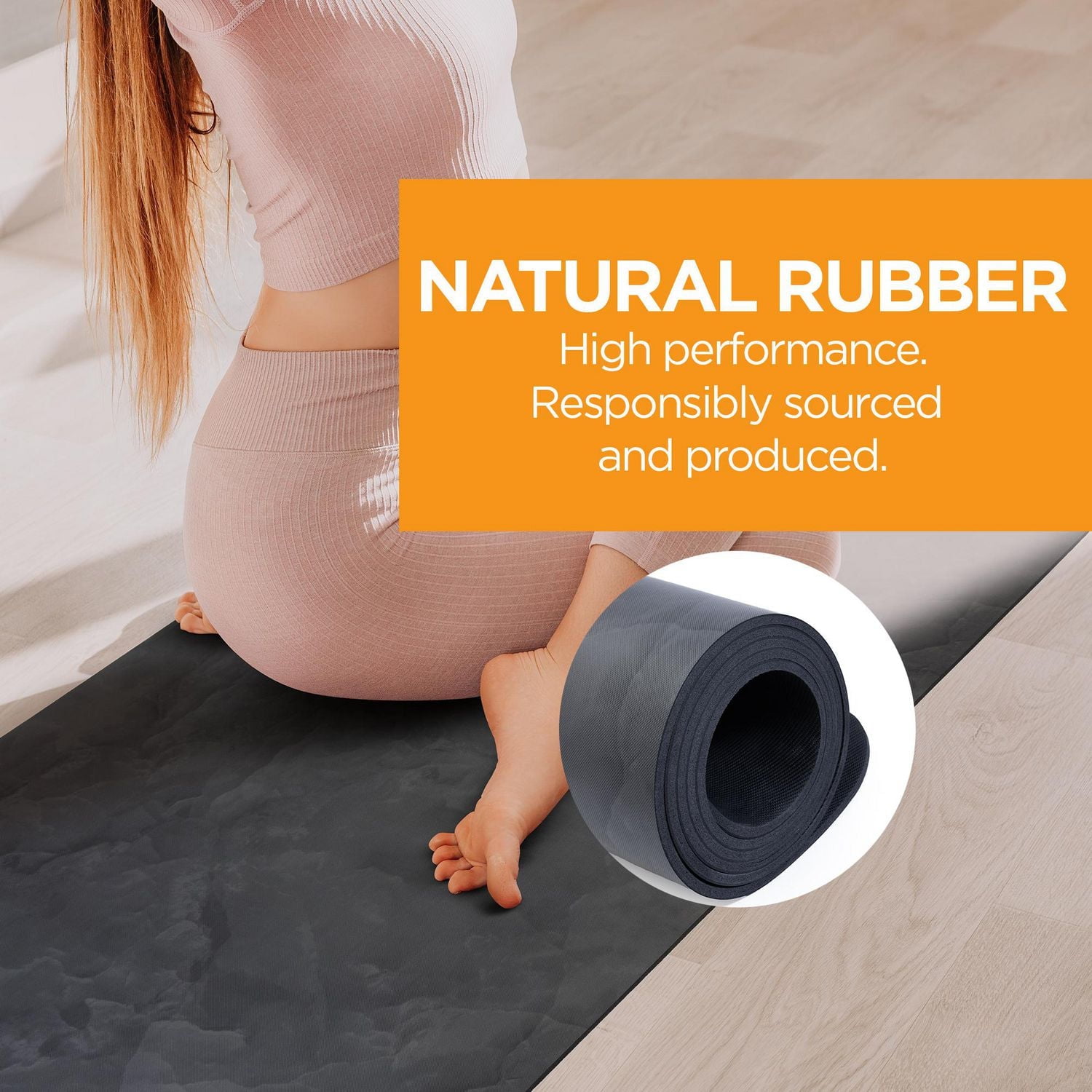 Tapis de yoga en caoutchouc PU imprimé