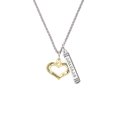 thumbnail image 2 of Delight Jewelry Goldtone Heart with 3 AB Crystals - Stronger Braver Smarter Silvertone Courage Strength Wisdom Honesty Bar Charm Necklace, 23", 2 of 4