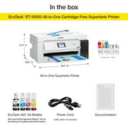 Epson EcoTank ET-15000 Wireless Color All-in-One Supertank Printer with Scanner, Copier, Fax, Ethernet and Printing up to 13 x 19 Inches