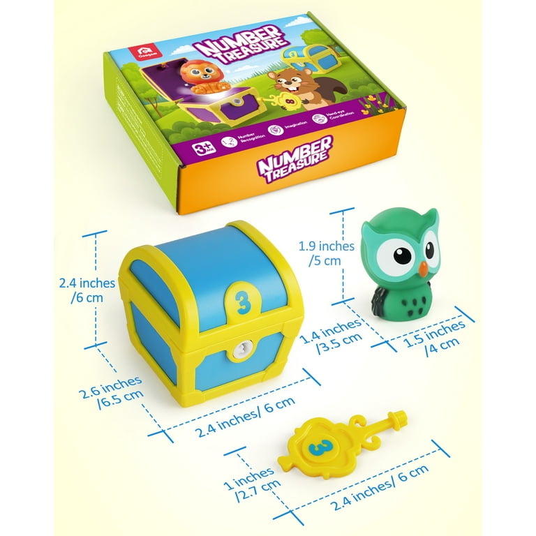 Coogam Number Learning Toys for Toddlers, 10pcs Surprise Treasure