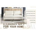 thumbnail image 4 of Lunale 65" Loveseat Sofa, Deep Seat Cloud Couch, Modern Velvet Living Room Sofa, Beige, 4 of 11