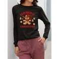 thumbnail image 2 of Howdy Christmas Cowboy Gingerbread Women's Long Sleeve, 2 of 4