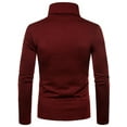 thumbnail image 4 of Mysszz Men's High Collar Long Sleeve Warm Shirts Tops, 4 of 4
