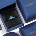 thumbnail image 5 of Gem Stone King 10K White Gold Swiss Blue Topaz and Lab Grown Diamond Engagement Ring for Women | 2.45 Cttw | Oval 9X7MM | Gemstone November Birthstone | Size 5, 5 of 6