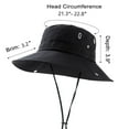 thumbnail image 5 of JSEMOY  2Pcs Sun Hats for Women Men ,Bucket Hat Wide Brim Boonie ,Hat Foldable UV Protection for Fishing Hiking Camping（Black+Khaki）, 5 of 9