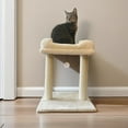 thumbnail image 4 of Cat Tree Tower with Top Perch for Small and Medium Indoor Cats, Cat Scratching Post with Bed for Kittens, Removable Cover, Natural Sisal Scratching Post and Dangling Ball Toy, Beige, 4 of 15