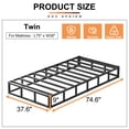 thumbnail image 6 of Maenizi 9 inch Twin Box Spring Heavy Duty Metal Mattress Foundation Bed Base with Fabric Cover, Easy Assembly, 6 of 6