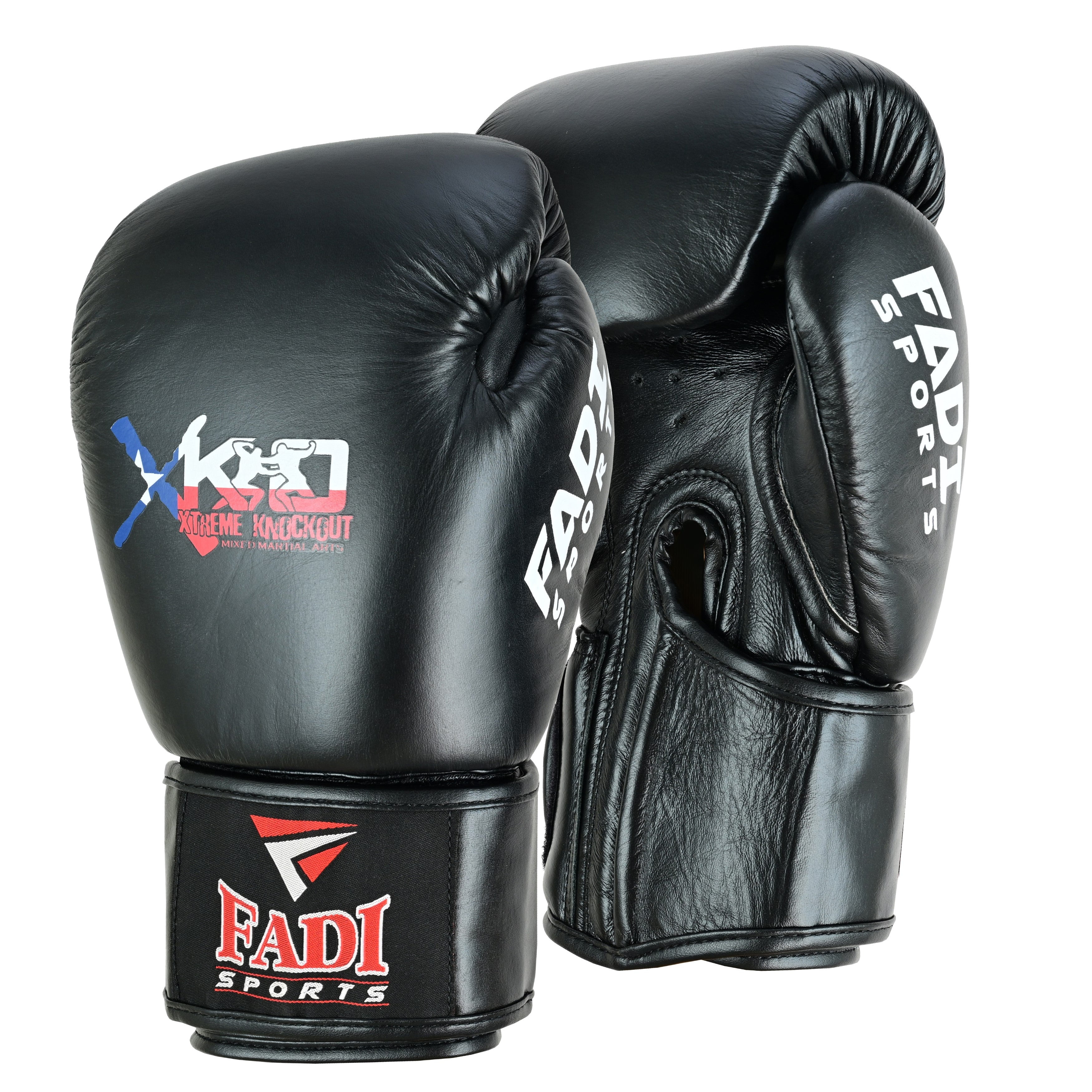 Fadi Sports Presents Xtreme Knockout (XKO) Boxing Gloves Made of Cowhide leather Black - 16 oz