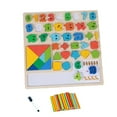 thumbnail image 2 of Rompecabezas de madera, juguete matemático a juego, juguete de desarrollo, desarrollo temprano Montessori forma de número, 2 of 9