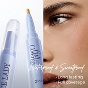 SACE LADY 2 in 1 Full Coverage Concealer Pen, Dual-End Concealer Stick Ultra Precise & Waterproof for Eye Dark Circles, Blackheads, Lightweight & Sweatproof