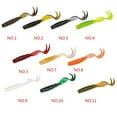 thumbnail image 3 of Advancent 8 Uds 75mm/3,3g señuelo para pesca con gusanos CrankBait suave cola bifurcada cebo para pesca de lubina Pescar Negro transparente, 3 of 6