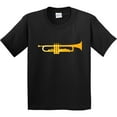thumbnail image 3 of Inktastic Trumpet Gold Brass Music Instrument Youth T-Shirt, 3 of 5