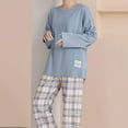 thumbnail image 2 of Pyjamas pour Femmes Ensemble Pyjamas Grande Taille Pyjamas Décontractés Bretelles en Dentelle pour la Maison, 2 of 4
