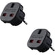 thumbnail image 1 of Pack Of X2 - English To France Plug Adapter - English French Adapter - Type G To Type C - Compact And Lightweight - Surge Protector, 1 of 5