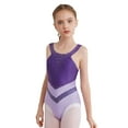 thumbnail image 2 of Doomiva Kids Girls Sleeveless Gymnastics Leotard Tank Ballet Dance Unitard Bodysuit Tumbling Costume A Purple 10, 2 of 7