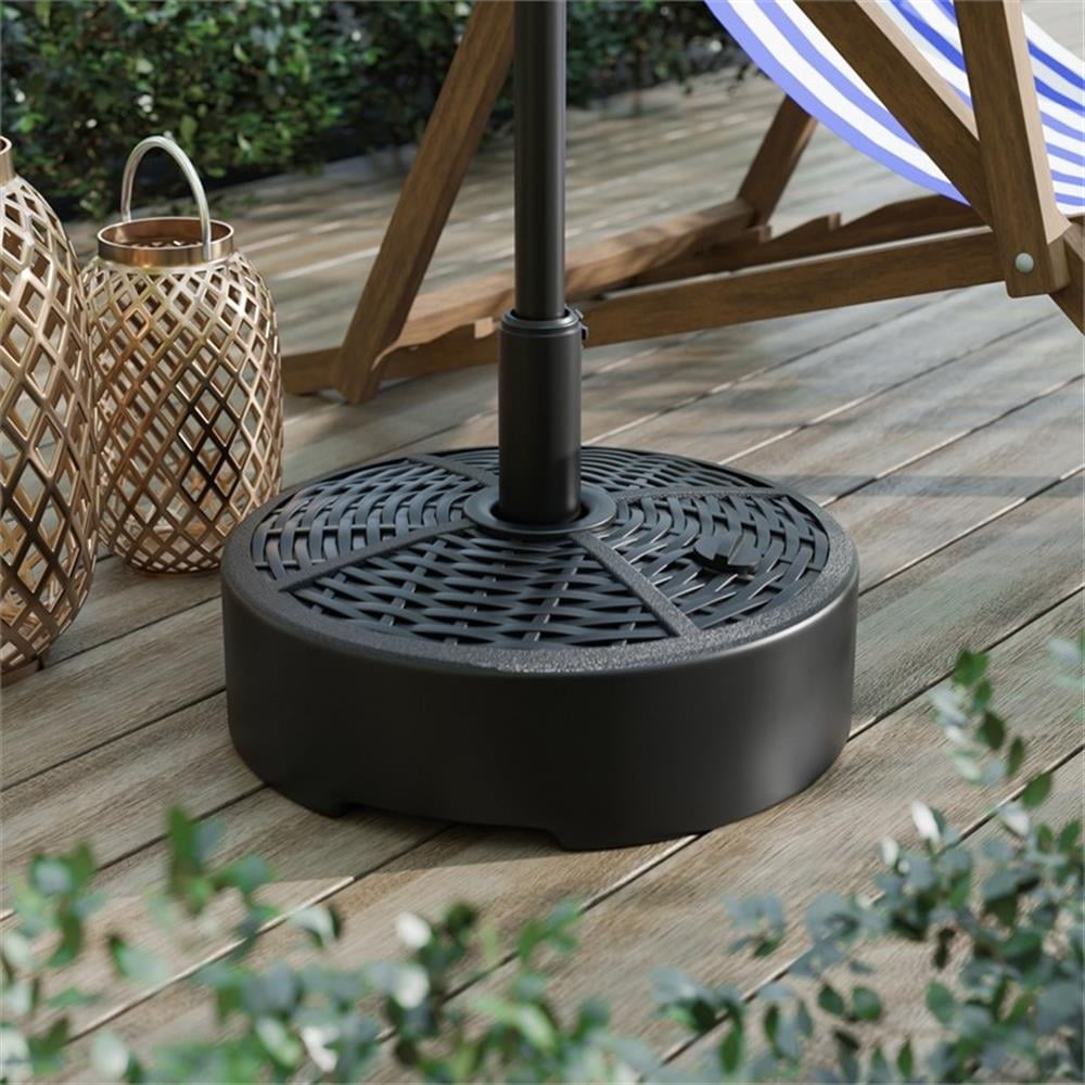 Greemotion Fab 17.75" Black Plastic Fillable Free Standing Umbrella Base