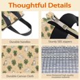 thumbnail image 4 of Cat and Potted Plant Beige Pattern Insulated Lunch Bag for Women Men, Large Portable Soft Cooler Tote, Thermal Food Storage Bag with Pearl Cotton, 8.66L, 8.75"x5.75"x9.5", 4 of 6