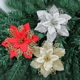 thumbnail image 5 of BKER Glitter Gold Onion Christmas Decoration Flower Gold And Silver Red Three Layer Plastic Artificial Flower Christmas Tree Decoration Octagon Christmas Flower, 5 of 5