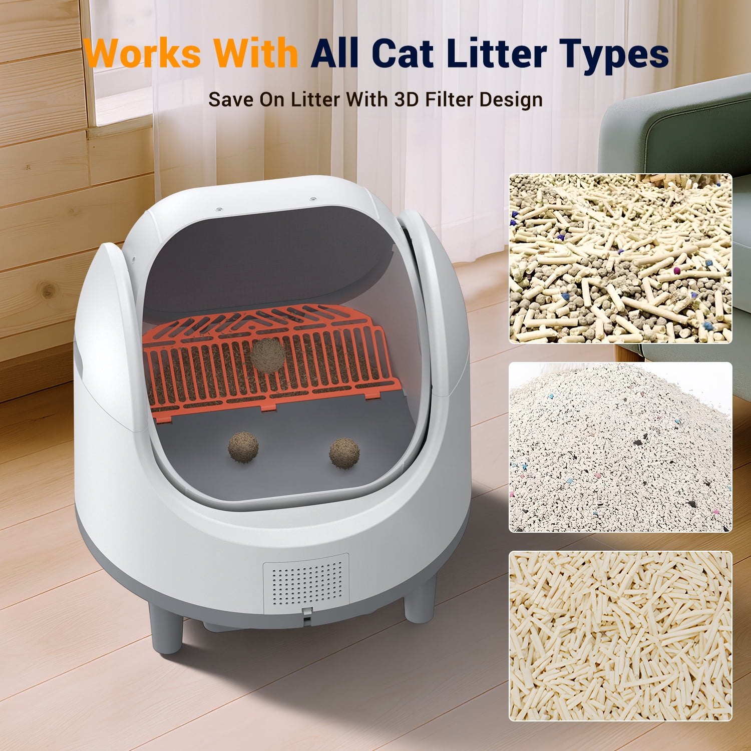 Dlopede Automatic Self-Cleaning Cat Litter Box with App Control, Infrared Safety Sensor, Smart Cat Toilet