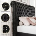 thumbnail image 5 of Merluxy Lift Up Storage Bed King Size Velvet Upholstered Sleigh Platform Bed Frame/52.4" Deep Button Tuft Headboard, Easy Assembly/Black, 5 of 5