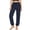 Navy, variant on Womens Hiking Pants Quick Dry Casual Lightweight Waterproof Gym Workout Athletic Cargo Pockets Pants Navy M