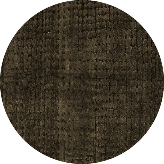 Ahgly Company Indoor Round Oriental Brown Modern Area Rugs, 3' Round