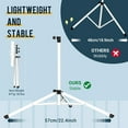 thumbnail image 4 of CAHAYA Portable Sheet Music Stand: Dual Use Desktop Book Holder Folding Lightweight Extra Stable Reinforced with Carrying Bag and Clip for Students Musicians Height Adjustable up to 54.3" CMS0204W, 4 of 7