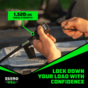 Rhino USA Lashing Straps, 2 Pack 1 Inch By 12 Feet 500 lbs