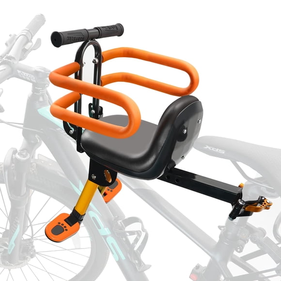 Asiento de bicicleta delantero para niños pequeños OUSEXI retráctil con valla de 2 a 6 años