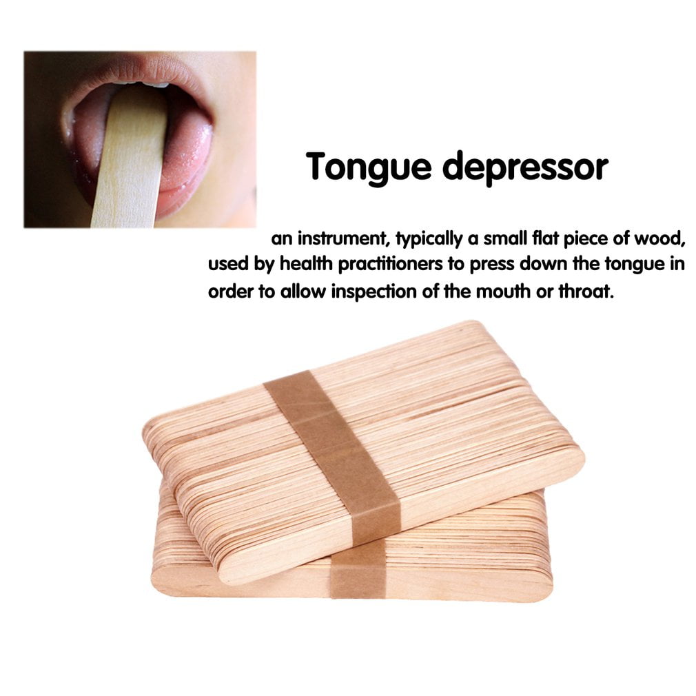 100Pcs Wooden Tongue Depressor Waxing Wax Spatula Disposable Medical Stick Walmart Canada