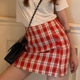 thumbnail image 4 of women's skirt style pleated skirt female sweet girl school plaid mini skirt., 4 of 11