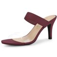 thumbnail image 1 of BLISSFUL STEP Women's Clear Strap High Heels Slides Sandals, 1 of 6