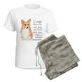 thumbnail image 5 of CafePress - Pembroke Corgi Women's Light Pajamas - Women's Short Sleeve Print T-Shirt and Pants Light Cotton Pajama Set, 5 of 7