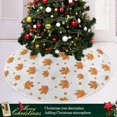 thumbnail image 6 of FMSHPON Maple Leaves Xmas Christmas Tree Skirt Stand Mat for Holiday Party Decoration Indoor Outdoor 48 inches, 6 of 6