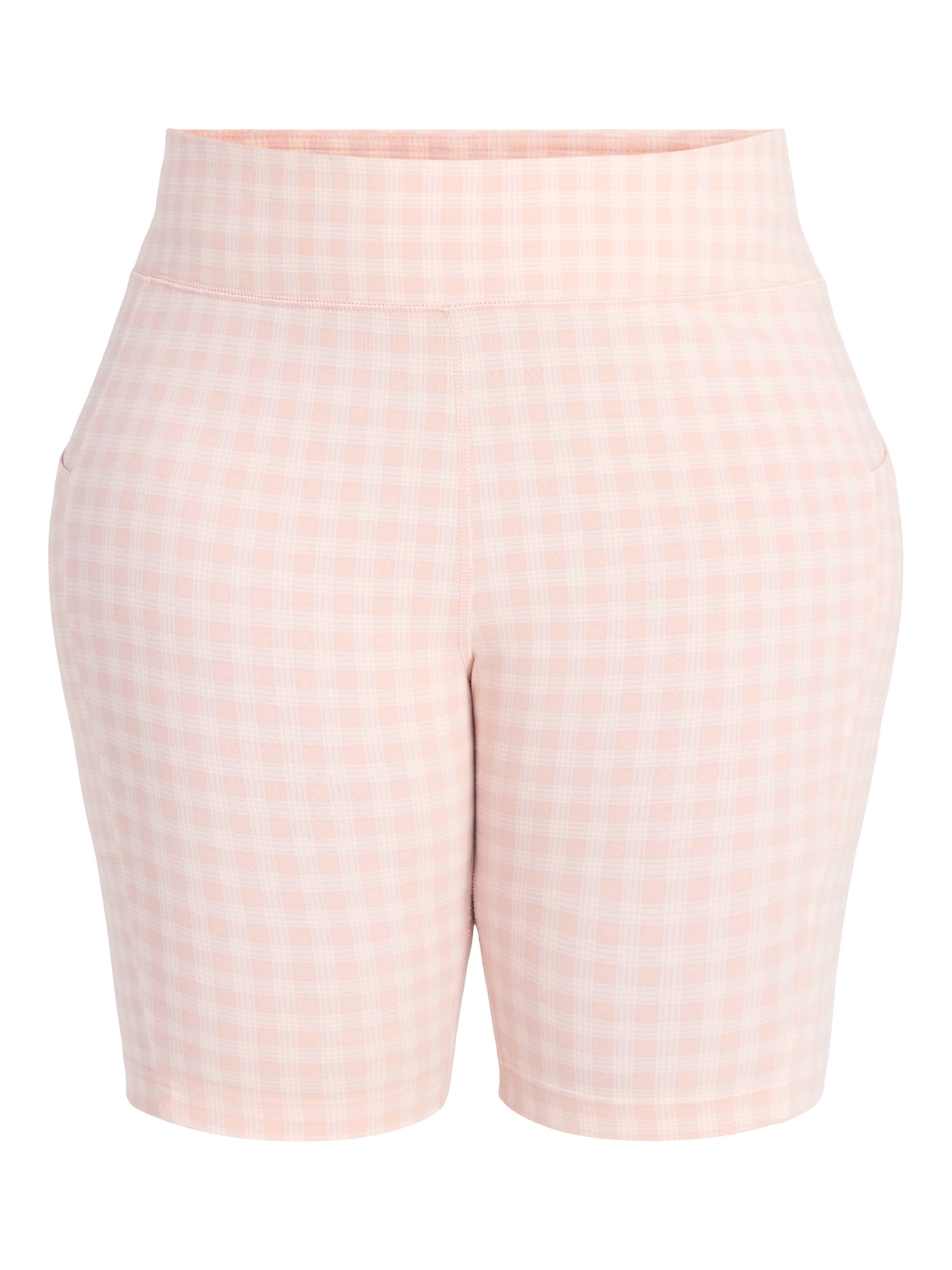 Terra & Sky Women's Plus Size Bike Shorts with Pocket, Sizes 0X-5X