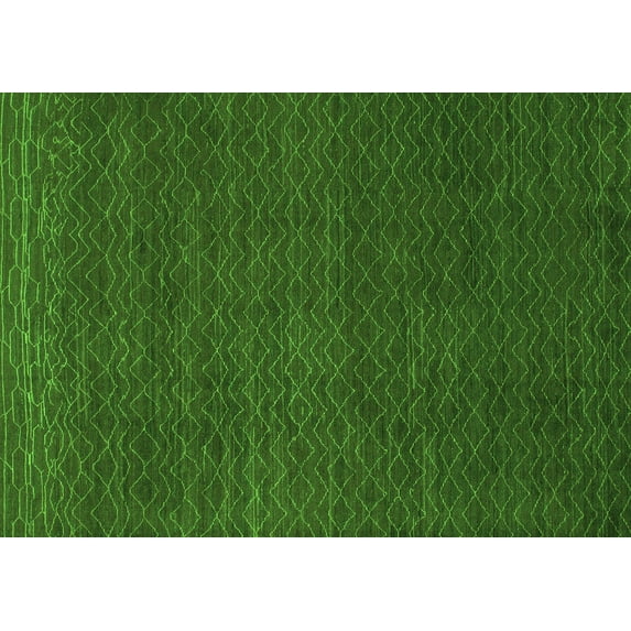 Ahgly Company Indoor Rectangle Abstract Green Modern Area Rugs, 8' x 12'