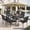 Black Stackable Chairs, variant on SOLAURA 6-Piece Outdoor Patio Dining Set with Umbrella, Patio Furniture Set with Textilene Chairs, Metal Square Dining Table and Sky Blue Umbrella for 4 People, Black