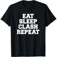 thumbnail image 1 of Playera Divertida para Gamers - Eat Sleep Clash Repeat - Diseño Creativo para Mujer, 1 of 5